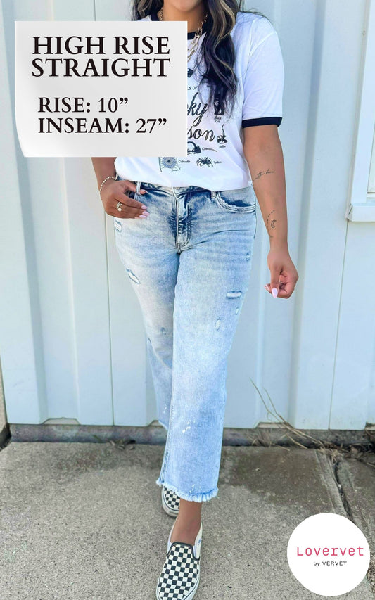 Lovervet | Discover Me Tummy Control High Rise Straight Denim Jeans - Final Sale