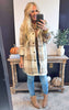 Tan Plaid Plaid Long Shacket