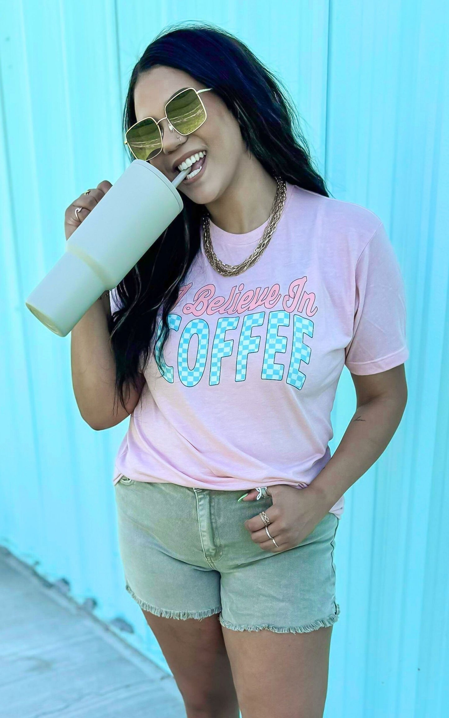 I Believe in Coffee Graphic T-shirt