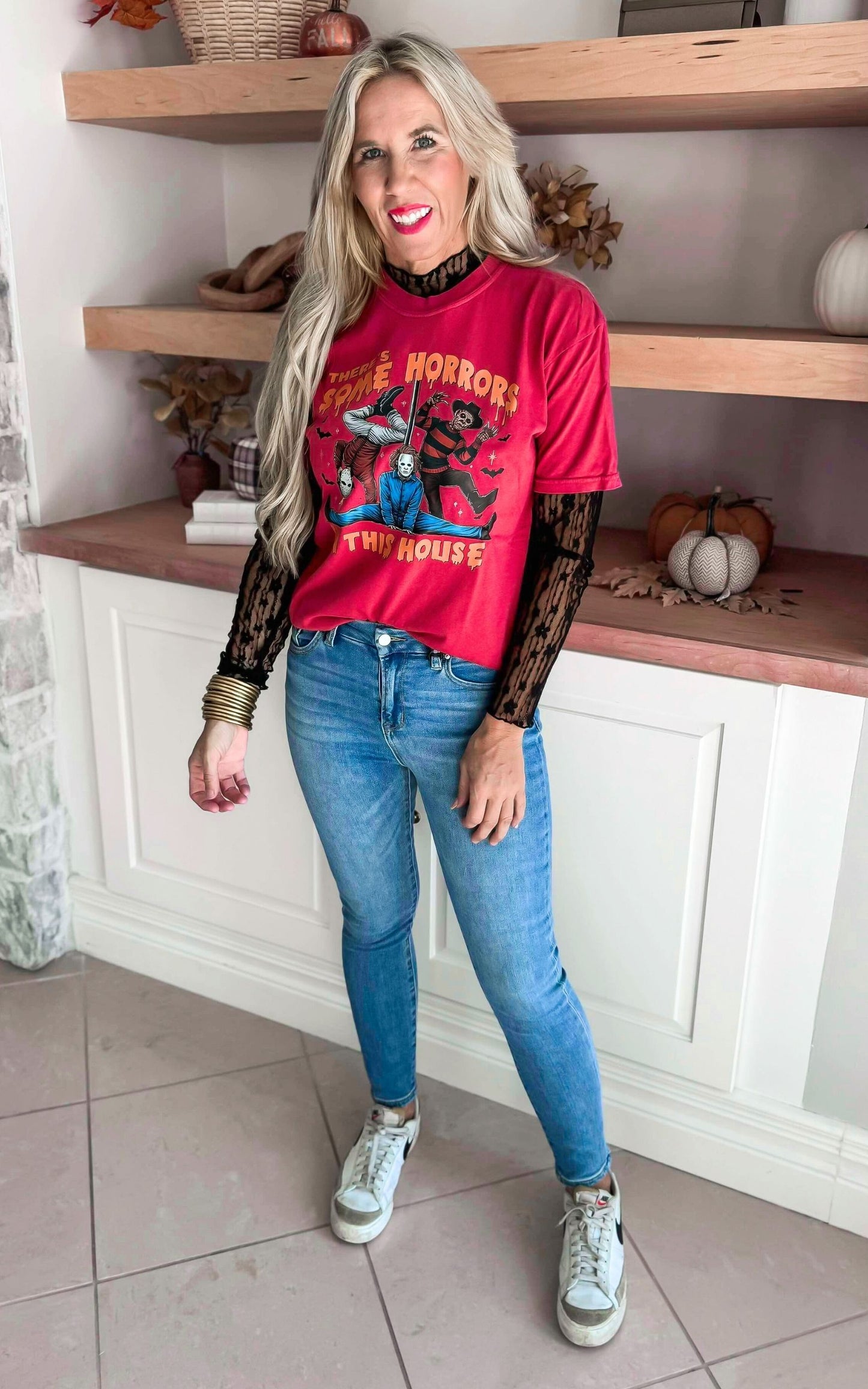 There's Some Horrors In this House Garment Dyed Graphic T-shirt - FINAL SALE