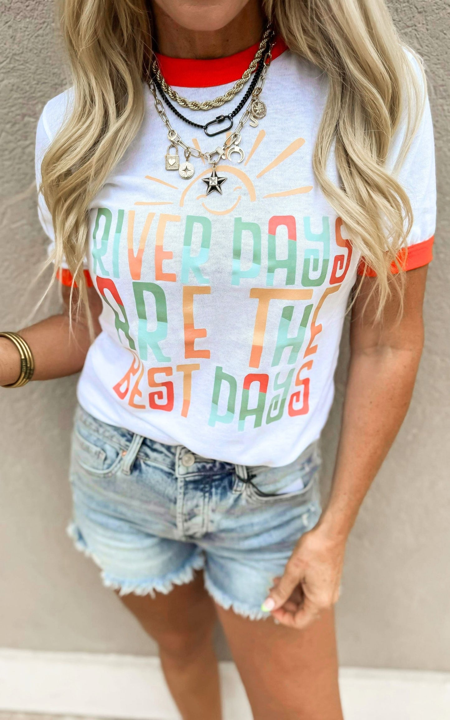 River Days are the Best Days Ringer Graphic T-shirt