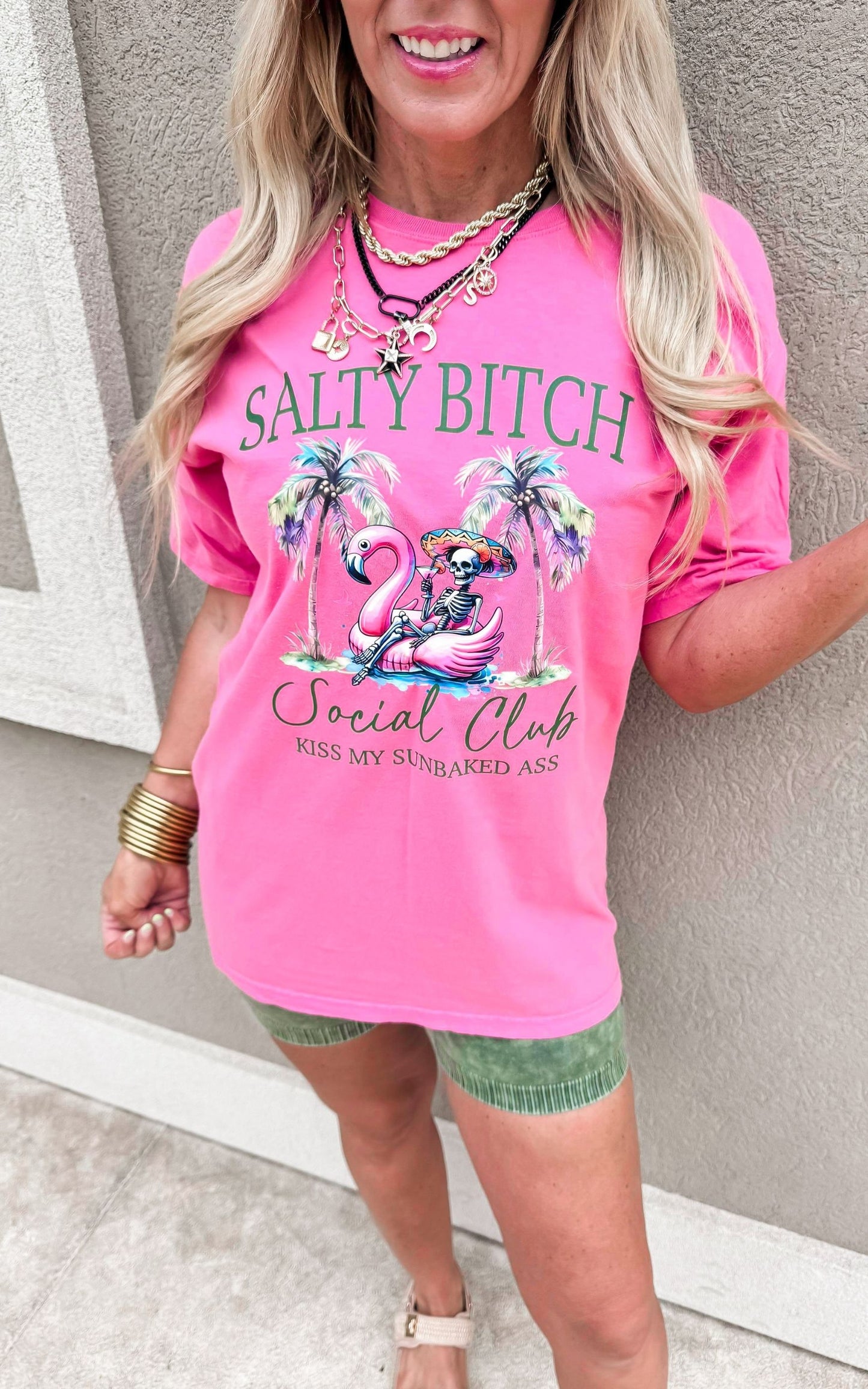 Salty Bitch Social Club Garment Dyed Graphic T-shirt