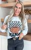Football Mama Graphic Crewneck Sweatshirt**
