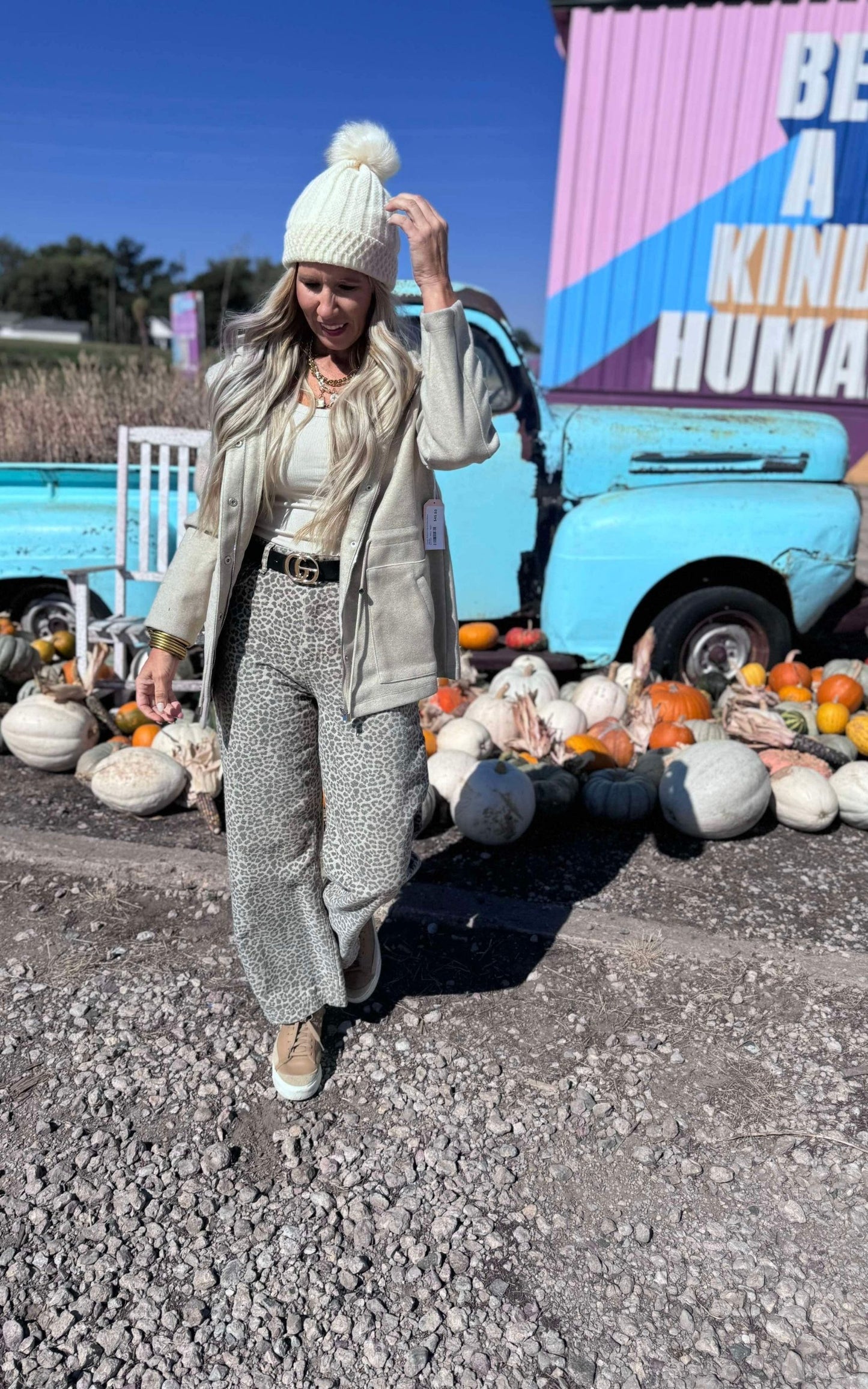 Taupe Drawstring Hooded Solid Jacket