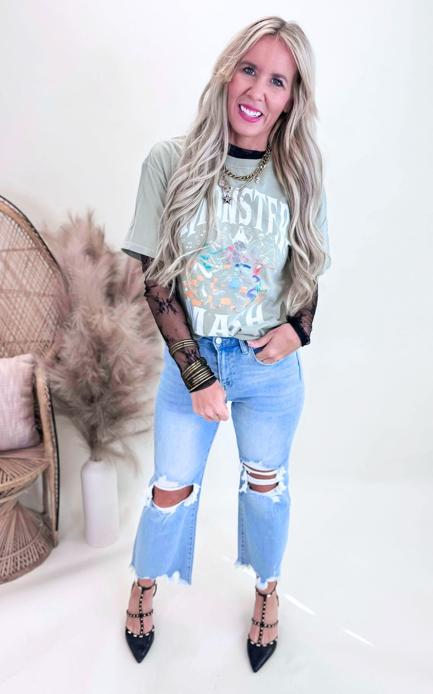 Monster Mash Garment Dyed Graphic T-shirt - FINAL SALE
