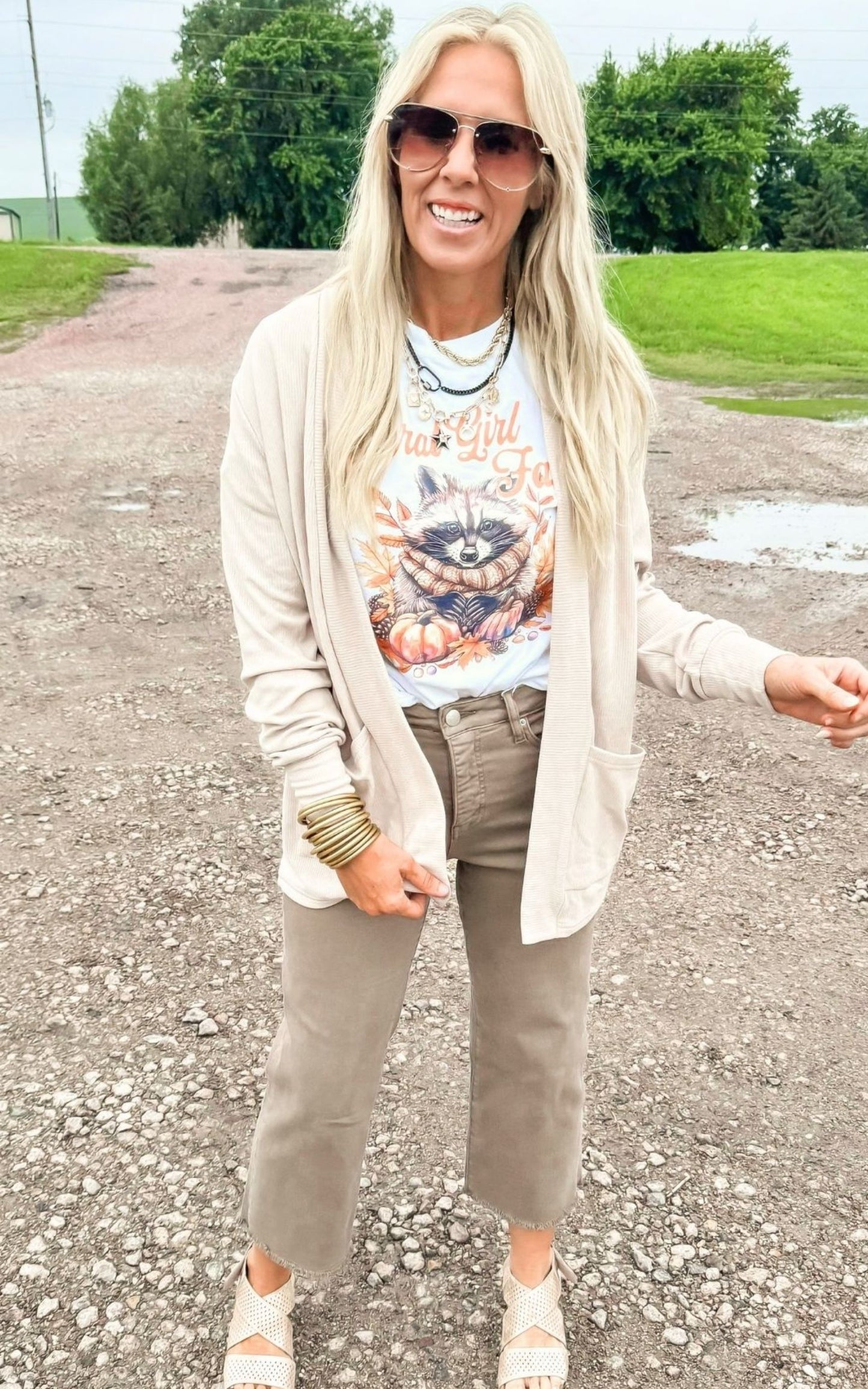 Feral Girl Fall Garment Dyed Graphic T-shirt - Final Sale