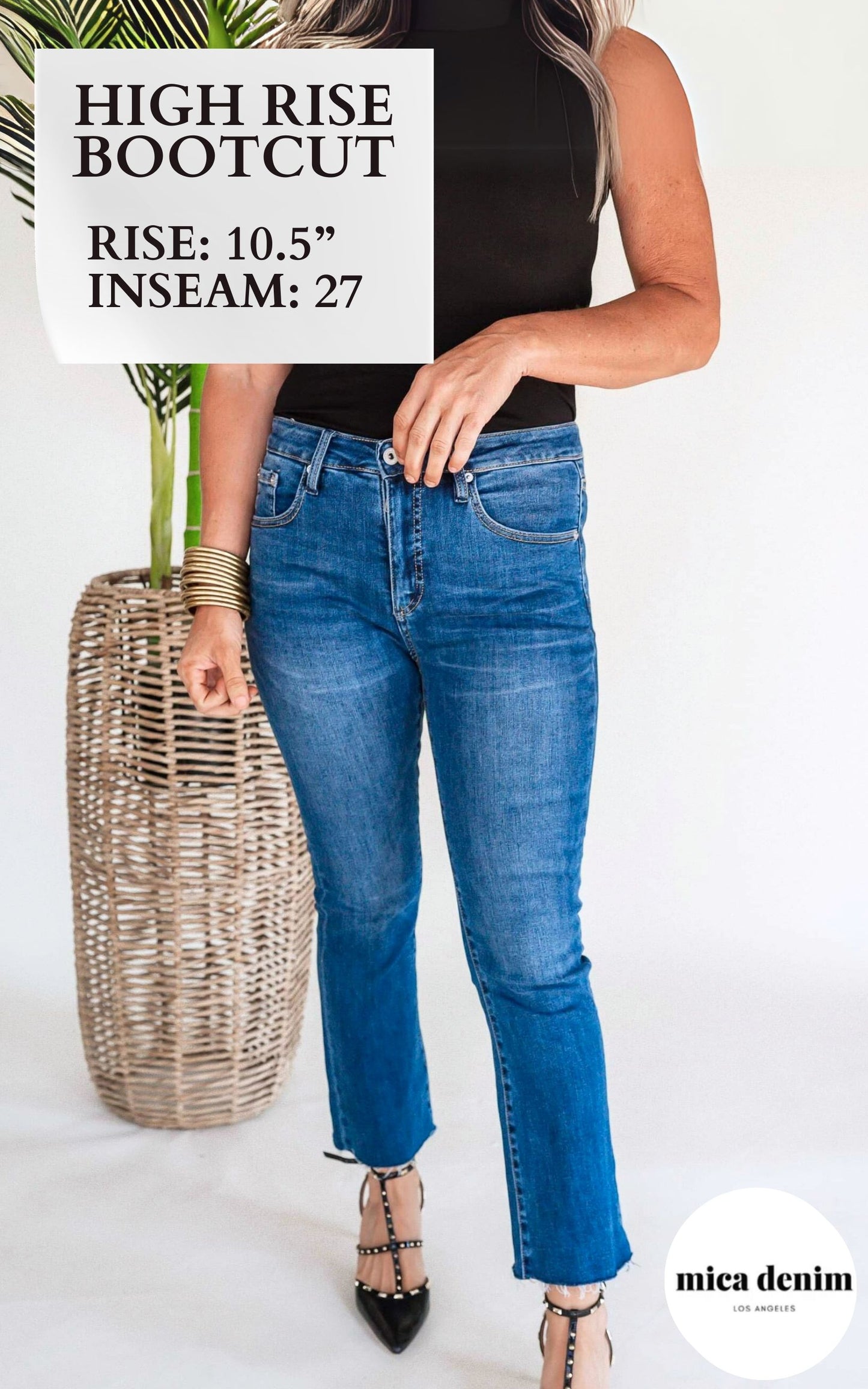 Mica | The Rosie High Rise Bootcut Denim Jean - Final Sale