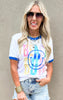 Smile Beach Bum Ringer Graphic T-shirt