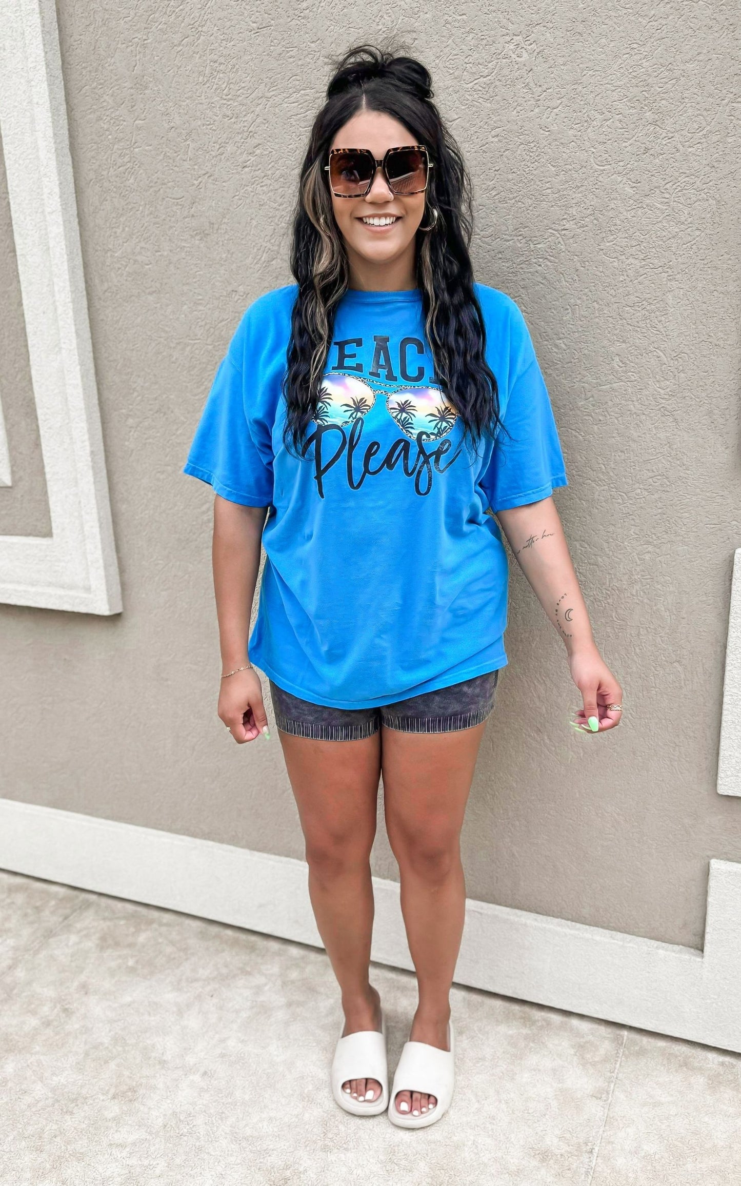 Beach Please Garment Dyed Graphic T-shirt