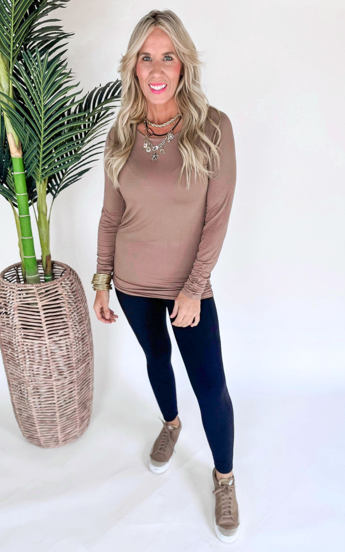 The Essential Long Sleeve Ruched Tunic by Salty Wave *FINAL SALE