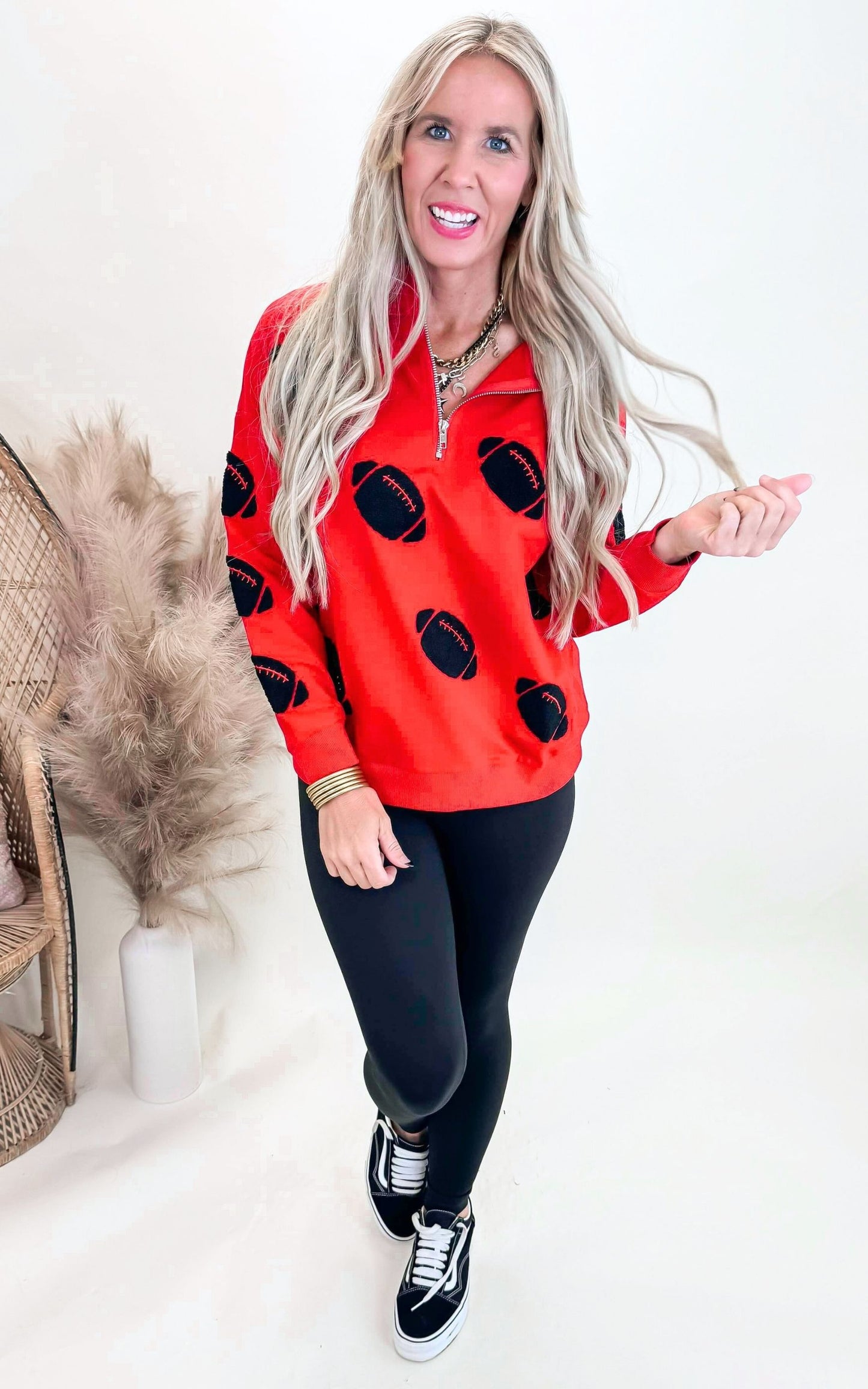 Football Chenille Hoodie - Final Sale