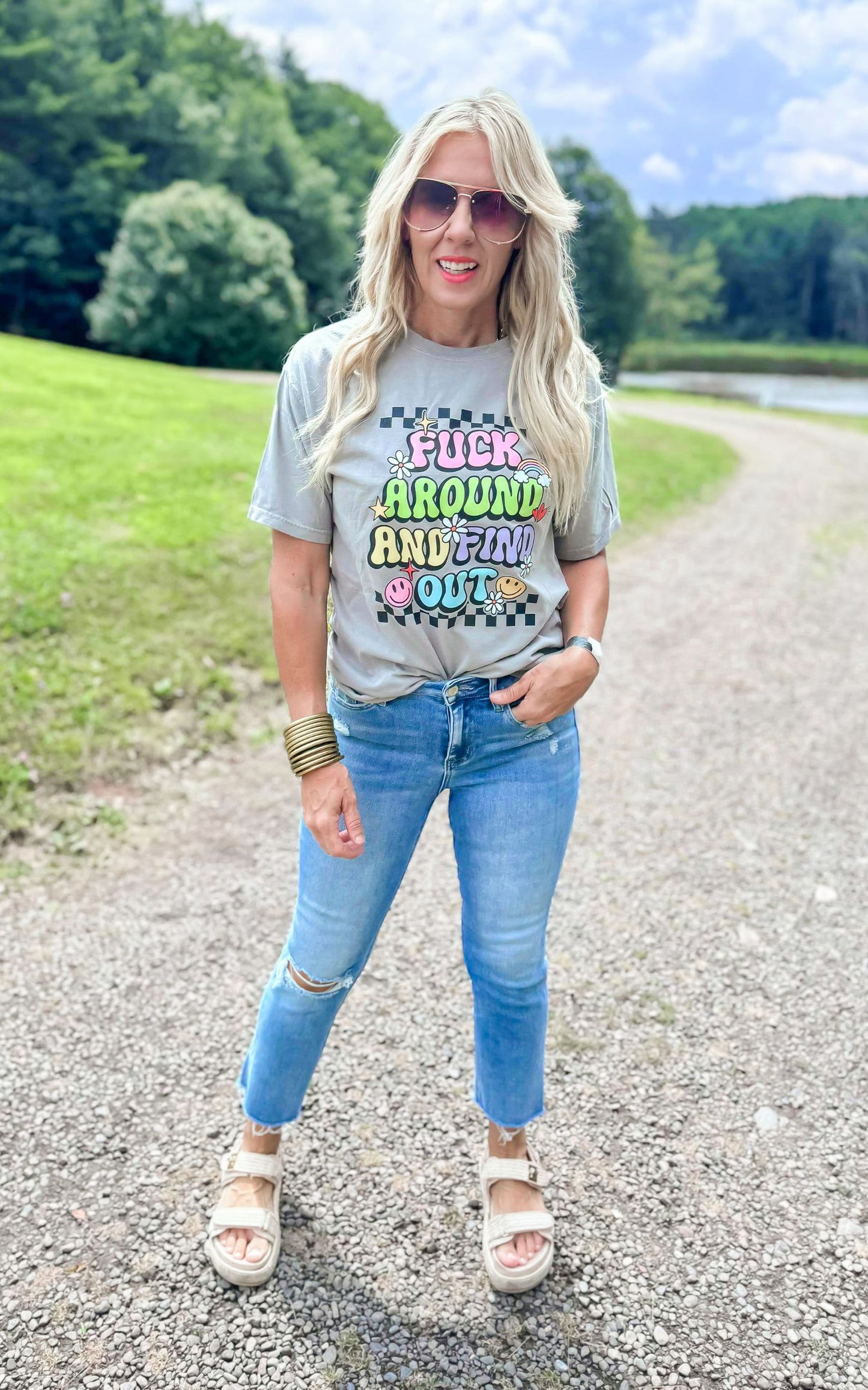 Fuck Around and Find Out Garment Dyed Graphic T-shirt