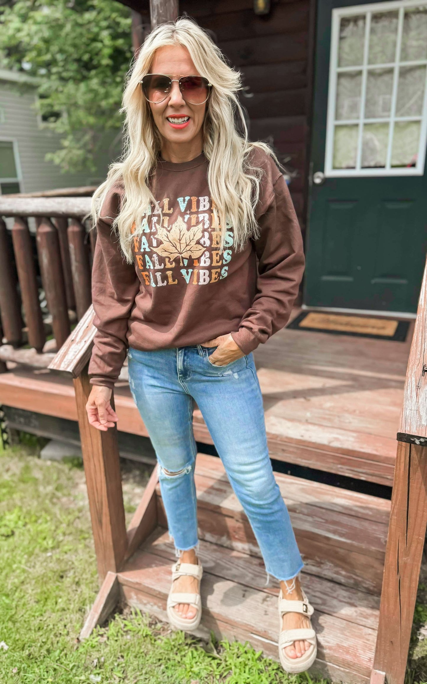 Fall Vibes Crewneck Sweatshirt - Final Sales