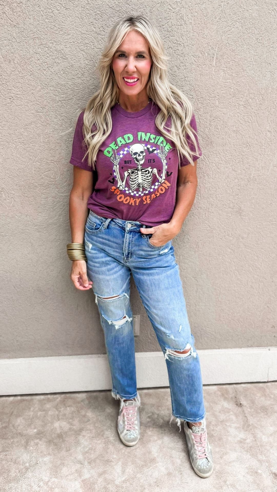 Dead Inside Spooky Season Graphic T-shirt - FINAL SALE**