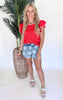 Mineral Wash Star Shorts - Final Sale