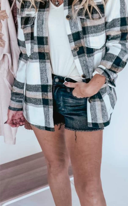 Lovervet | Aria High Rise Raw Hem Denim Shorts - Final Sale