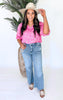 MICA | Stretch Super High Rise Wide Leg Denim Jeans - Final Sale