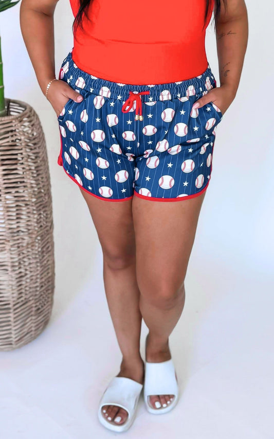 Out of Your League Drawstring Everyday Shorts - Final Sale