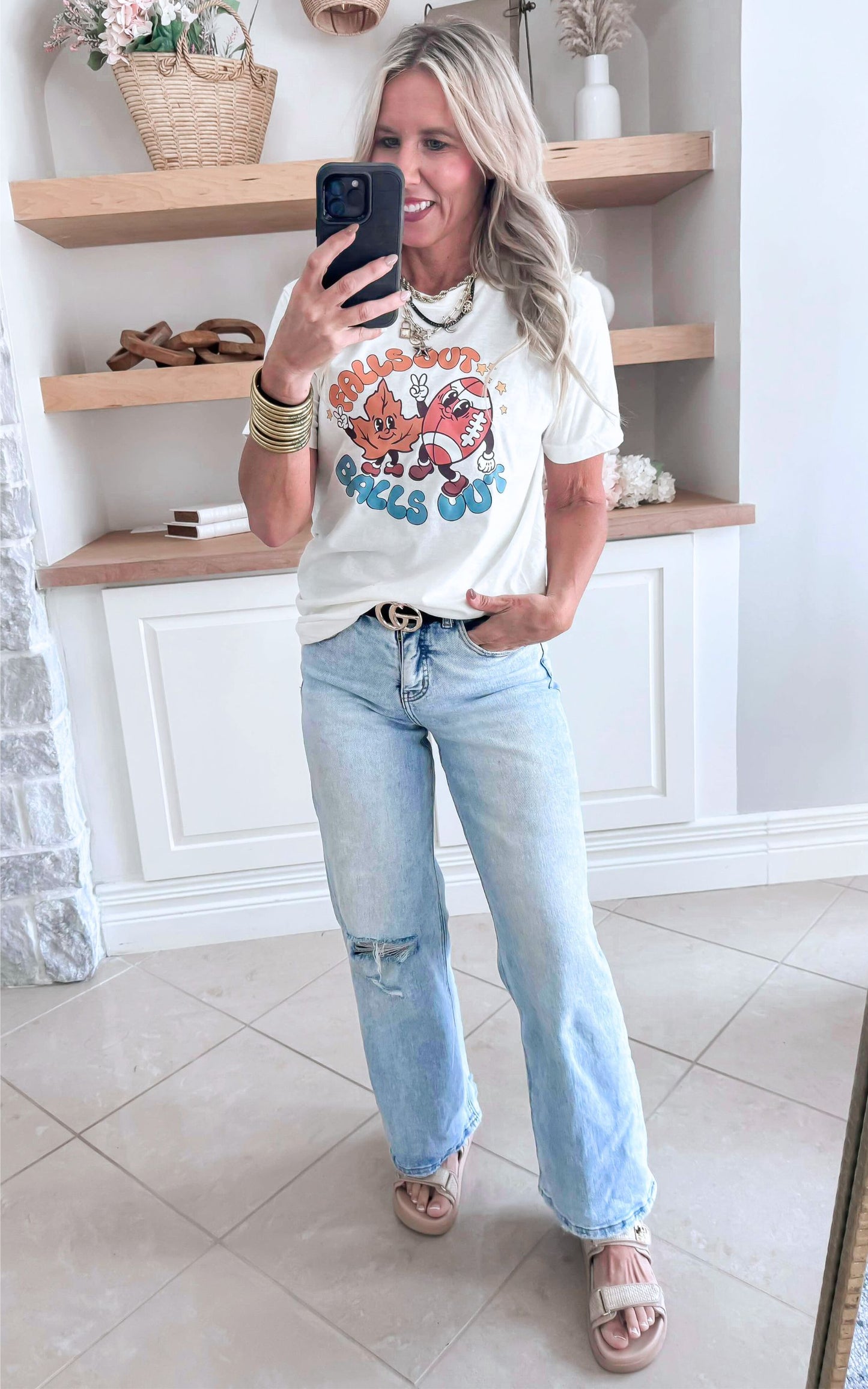 Falls Out Balls Out Graphic T-shirt - Final Sale