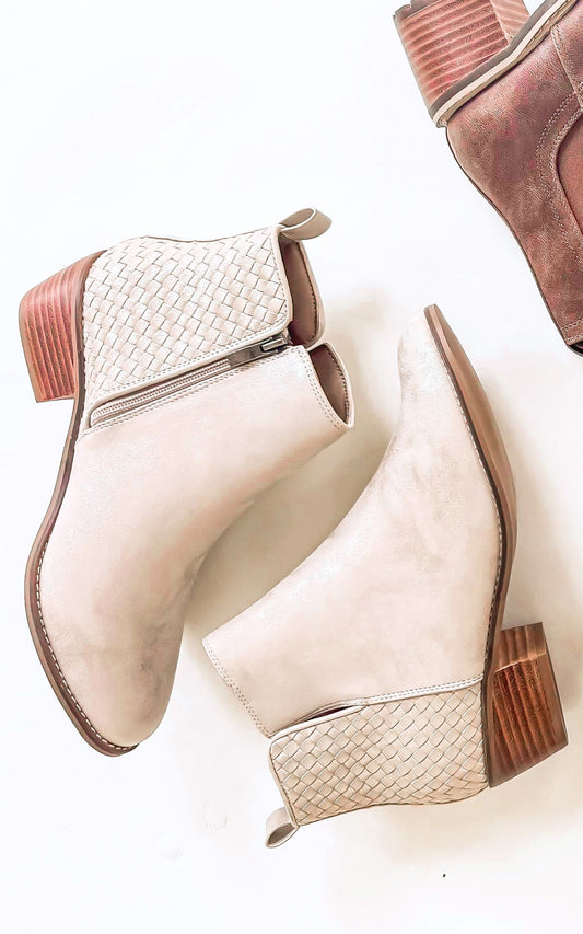 Corkys Half N Half Gold Metallic Booties - Final Sale