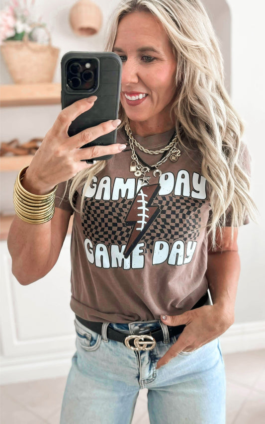 GameDay Lightning Garment Dyed Graphic T-shirt