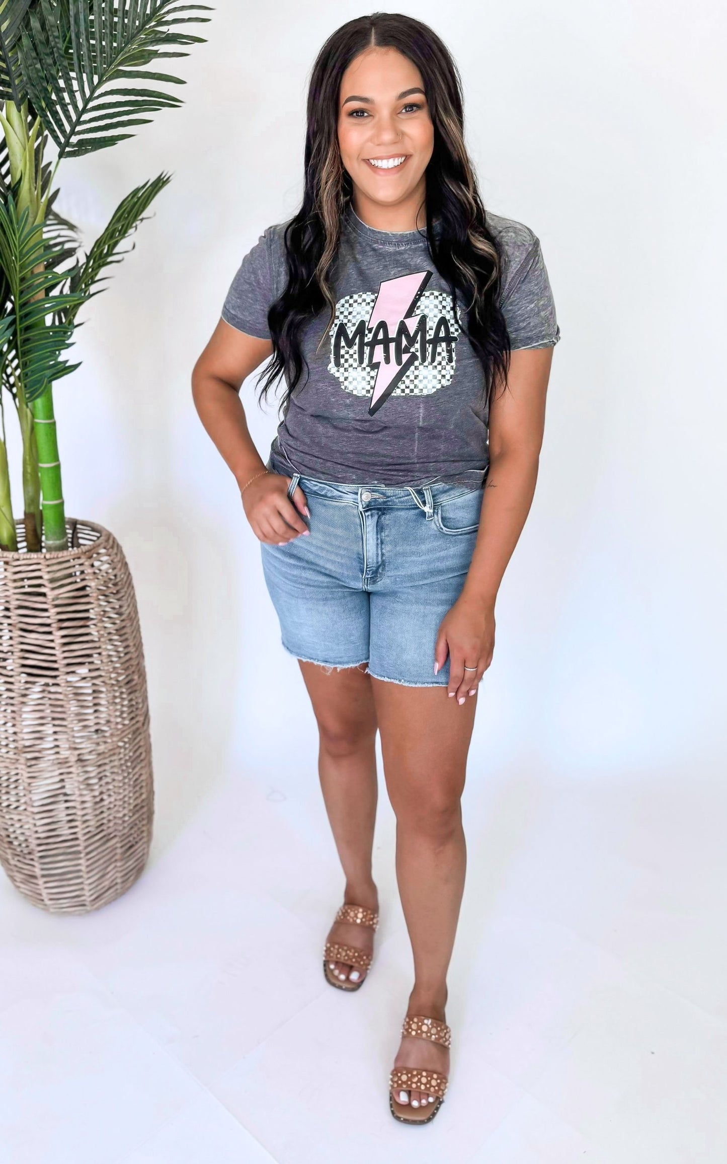 Dark Smoke Mama Lighting Graphic T-shirt.**