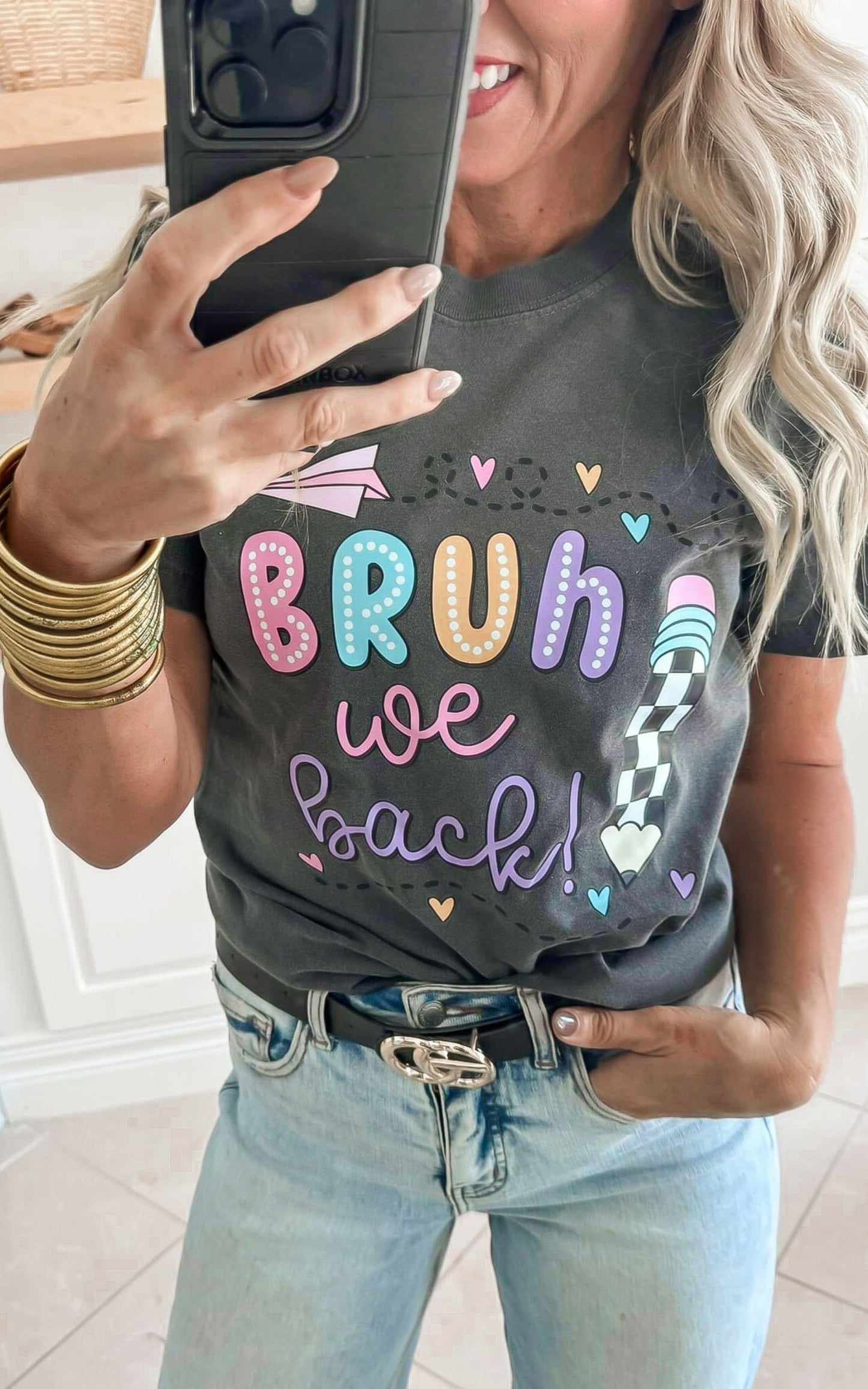 BRUH We Back Garment Dyed Graphic T-shirt