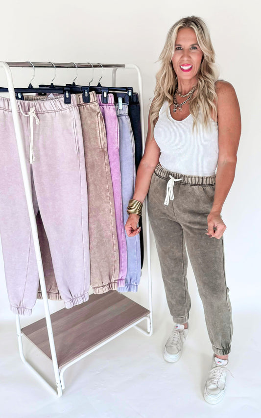 Crisp Morning Fleece Joggers | ZENANA* - Final Sale