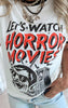 Let's Watch Horror Movies Ringer Graphic T-shirt - FINAL SALE
