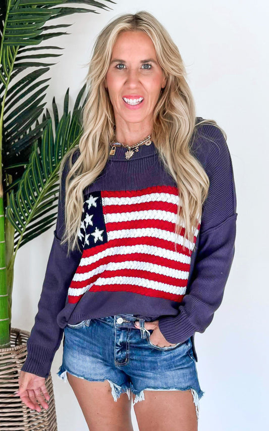 God Bless USA America Flag Sweater - DEAL