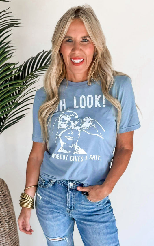 Nobody Gives a Shit Graphic T-shirt Snarky*