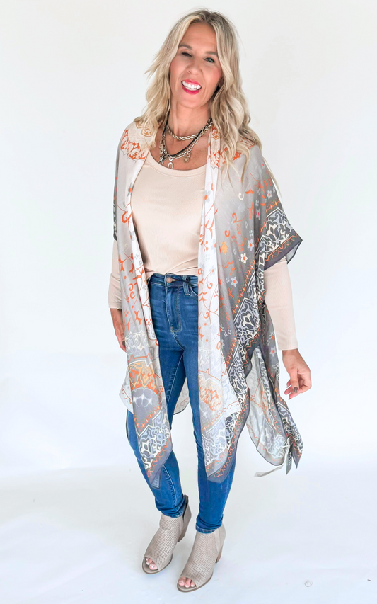 Mandala Ombre Kimono