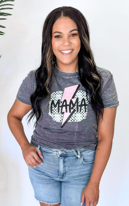 Dark Smoke Mama Lighting Graphic T-shirt.**