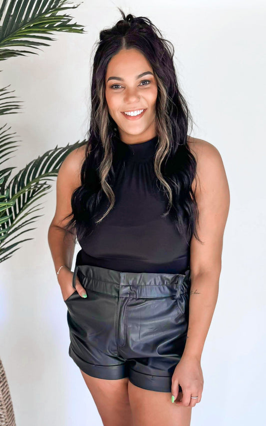 Sleeveless Solid Knit Bodysuit - Final Sale**