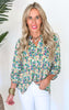 The Lizzy Floral Whisper Floral Blouse Top - Final Sale