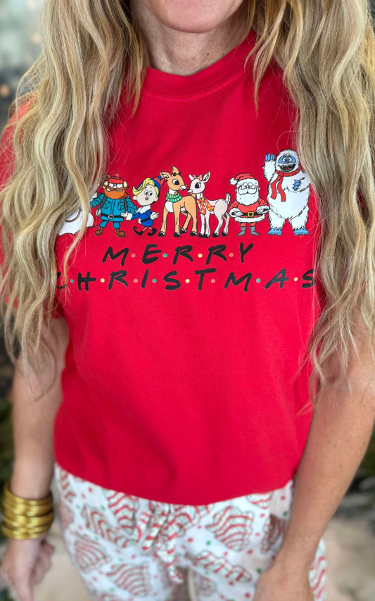 Misfit Merry Christmas Holiday Garment Dyed Graphic T-shirt