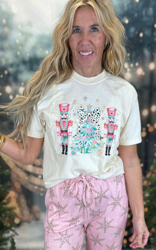 Nutcracker Holiday Garment Dyed Graphic T-shirt