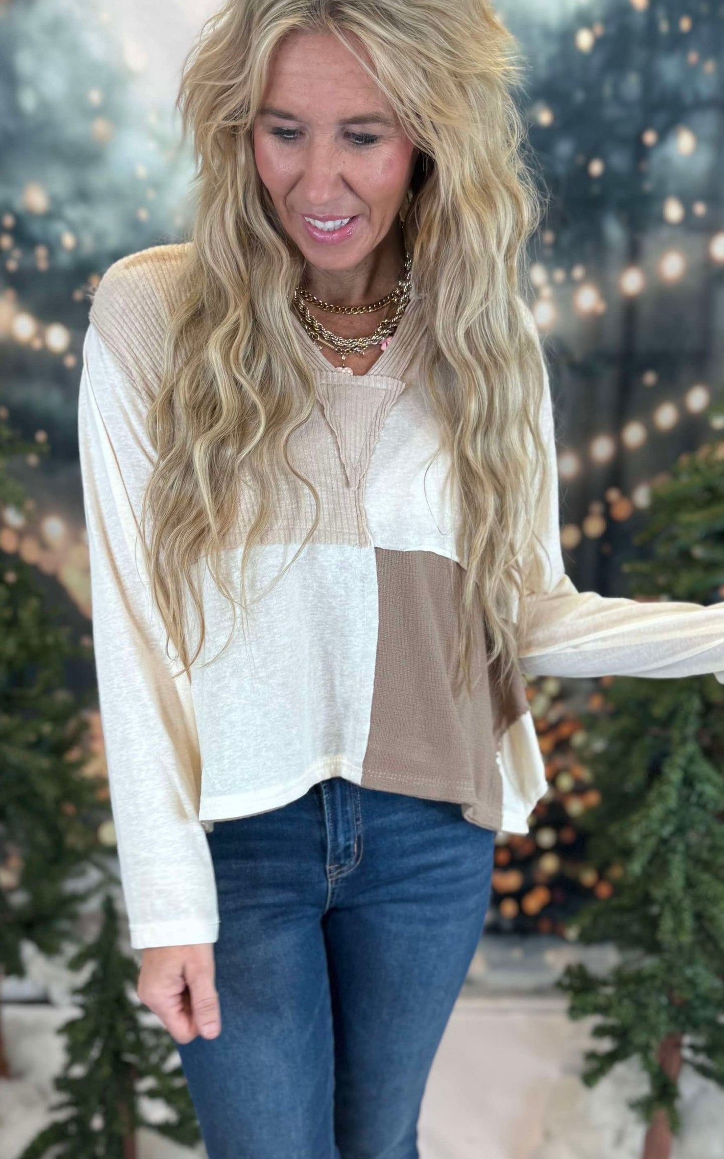 Take It Easy Color Block Top - Final Sale**