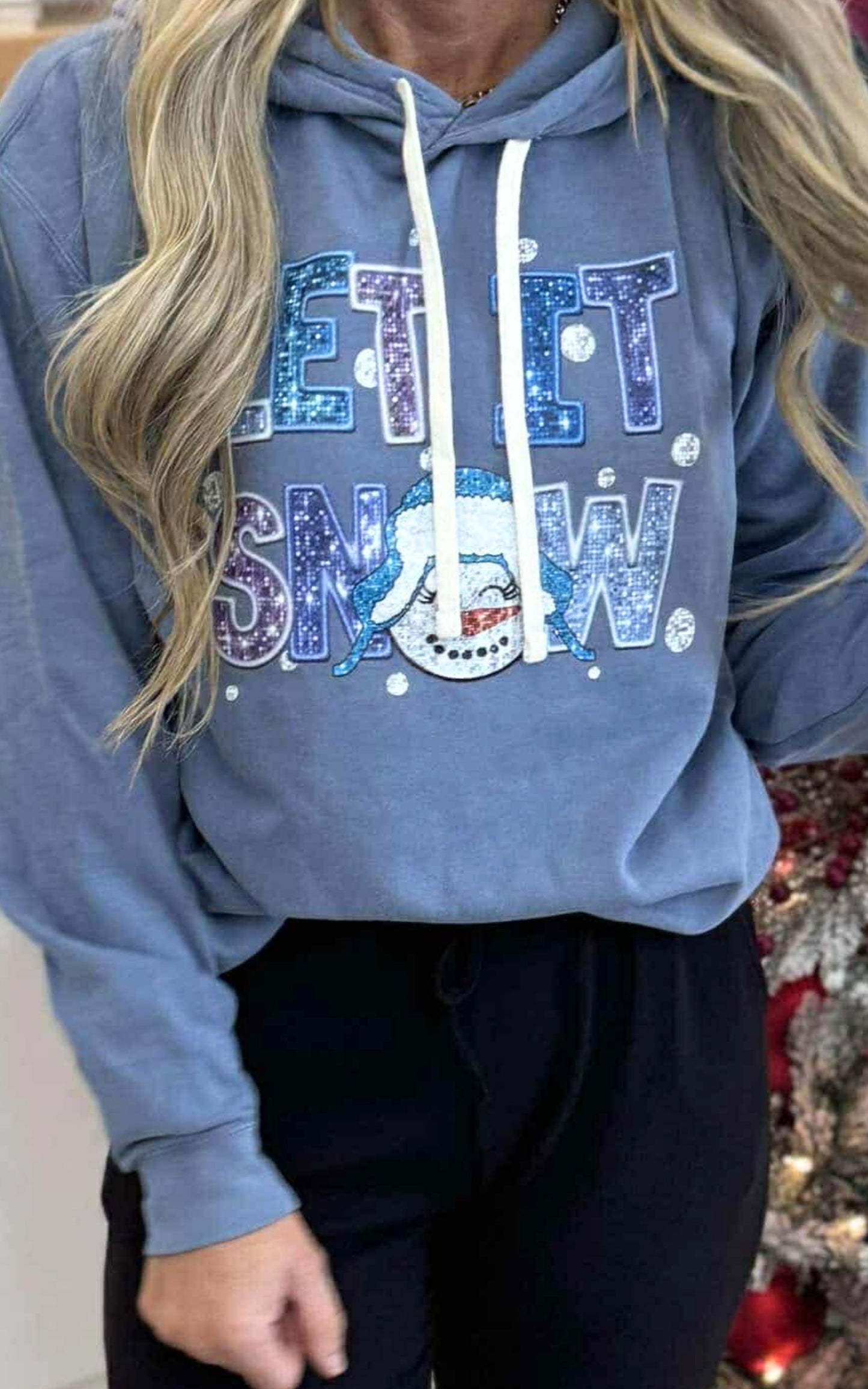 Let it Snow Garment Dyed Hoodie | Comfort Colors - Final Sale