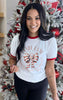 Candy Cane Christmas Club Ringer Graphic T-shirt**