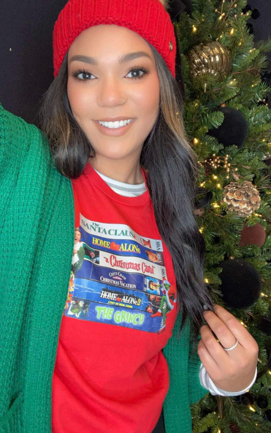 Christmas Movie Night Graphic T-shirt