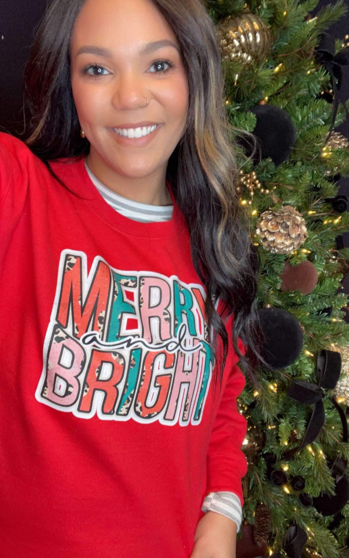 Merry & Bright Graphic Crewneck Sweatshirt