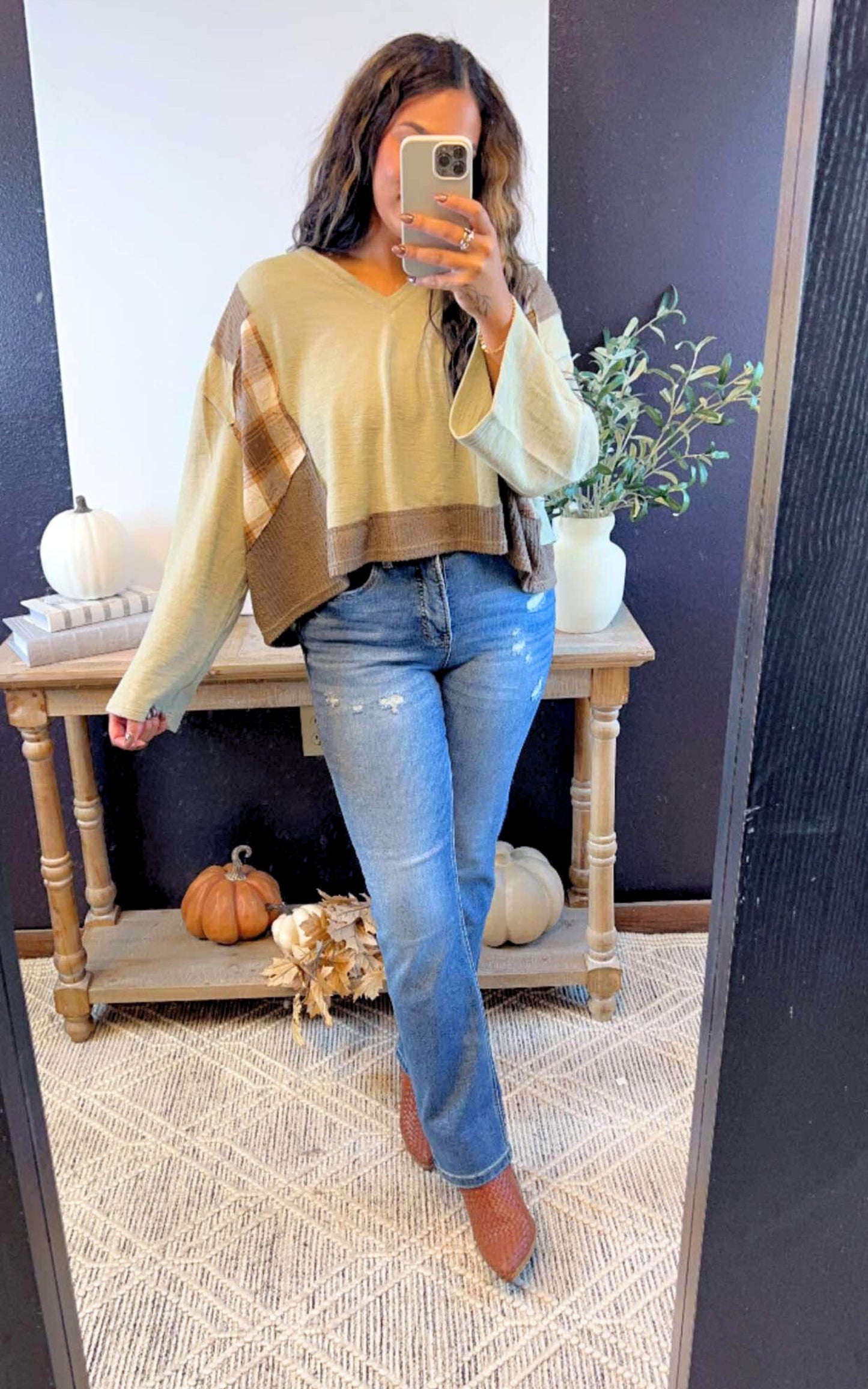 MICA | High Rise Slim Straight Denim Jean - Final Sale