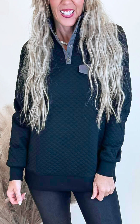 Black Diamond Pullover Sweater** - Final Sale