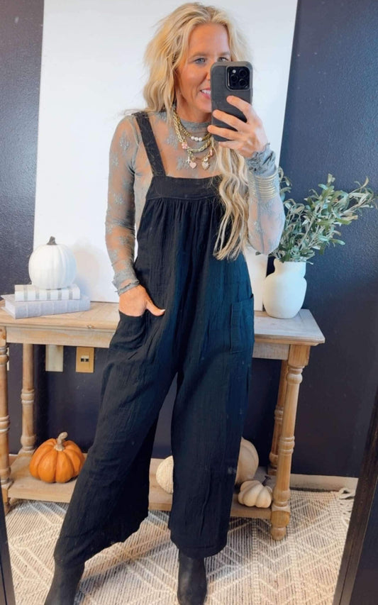 Solid Wide leg Jumpsuit - Final Sale
