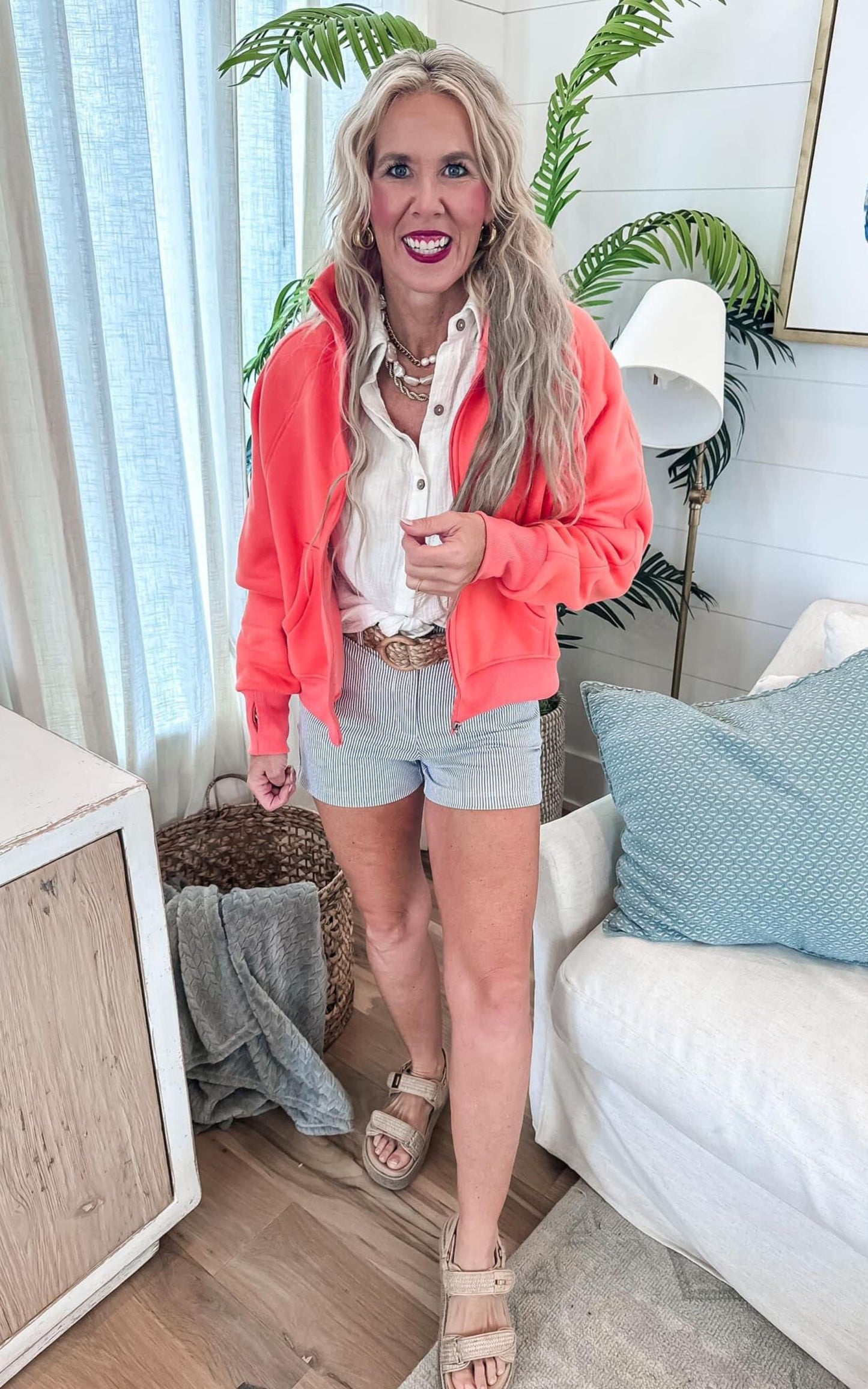 The AVA Full Zip Mock Neck Sweatshirt by Salty Wave