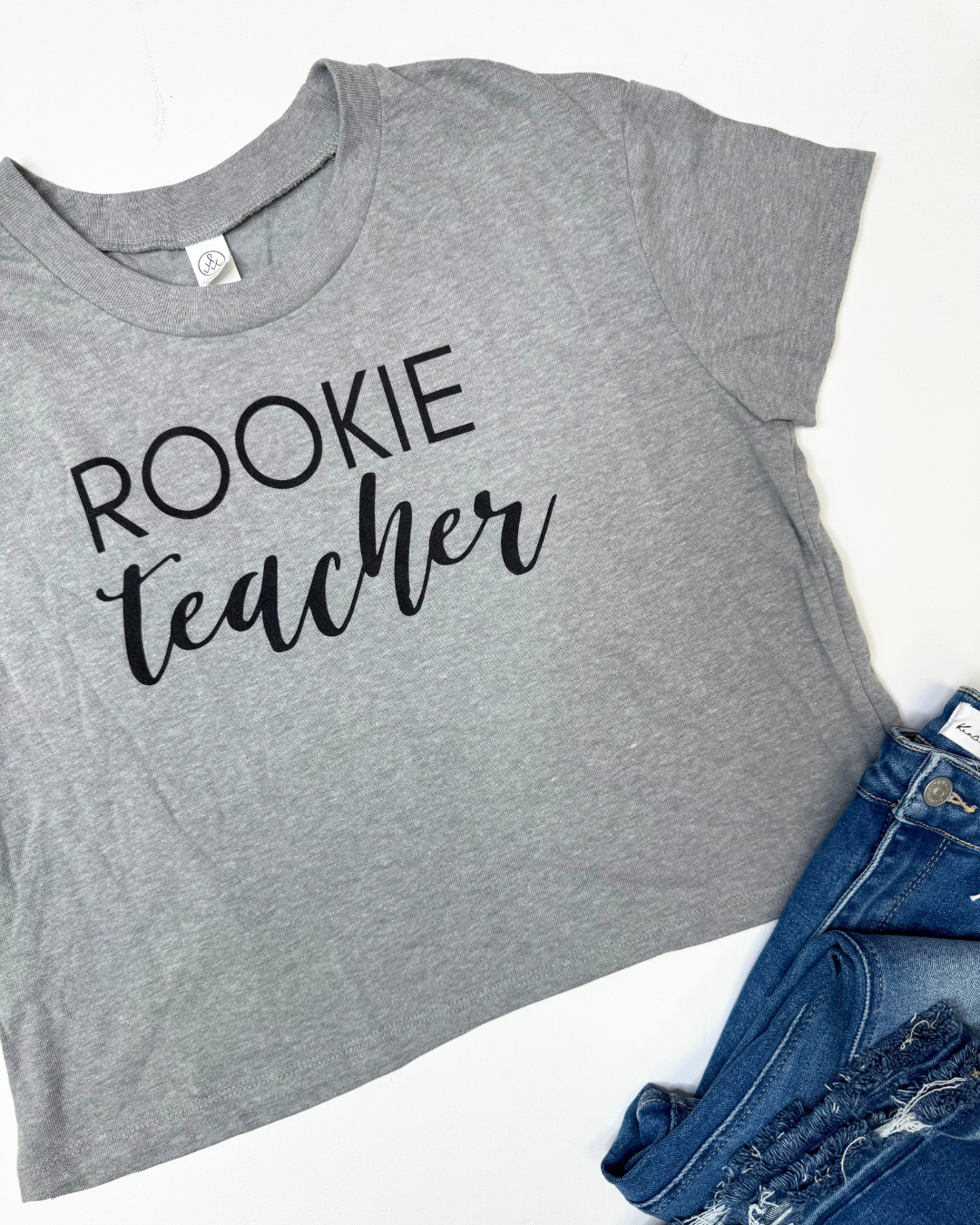 Rookie Teacher Graphic Crop T-Shirt *FINAL SALE