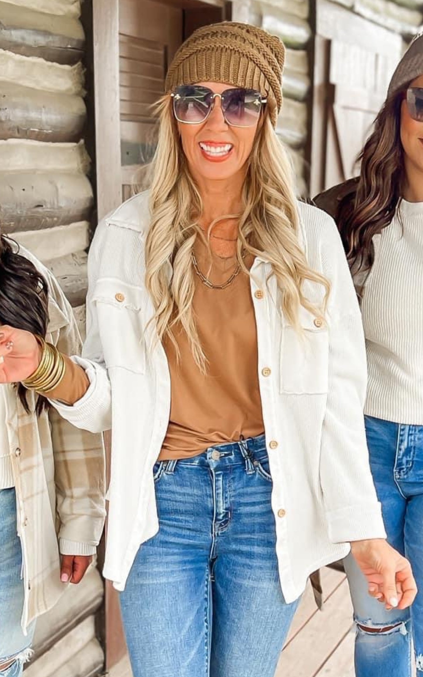 The Breeze Toasty Marshmallow Thermal Shacket by Salty Wave**DEAL-FINAL SALE