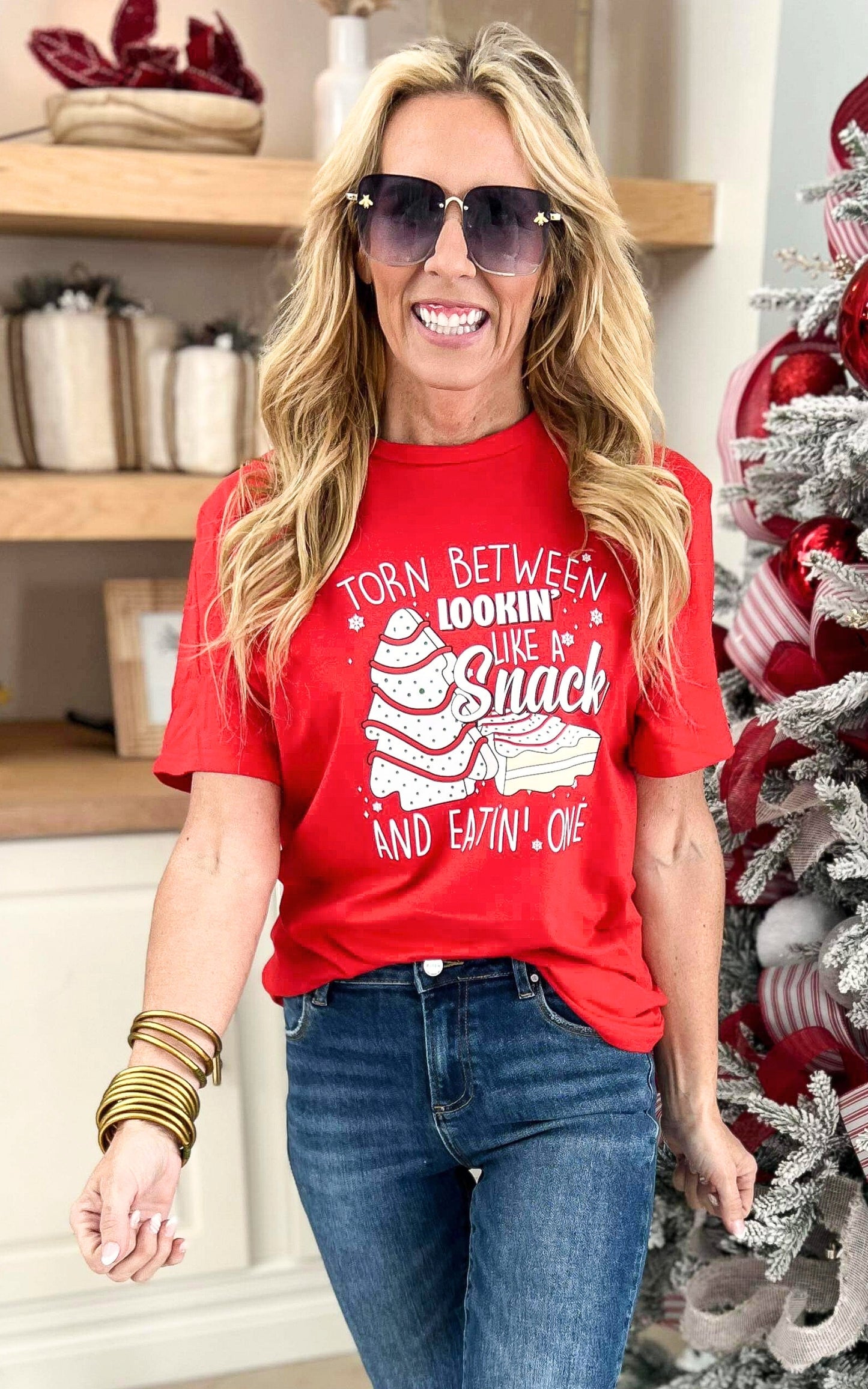 Torn Between Lookin' Like a Snack Graphic T-shirt** - Final Sale
