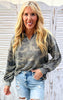 Camo Mock Neck Top - Final Sale
